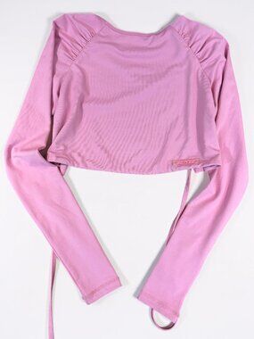 Bo+Tee Womens Pink New with Tags Backless Athletic Crop Top (SKU: 49W)